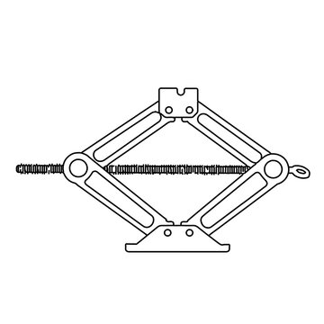 Scissor Car Jack Line Art