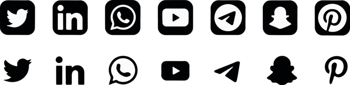 social ui icons for web and mobile interfaces