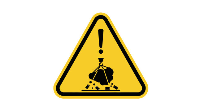 Warning Sign for Overhead Loads and Falling Objects