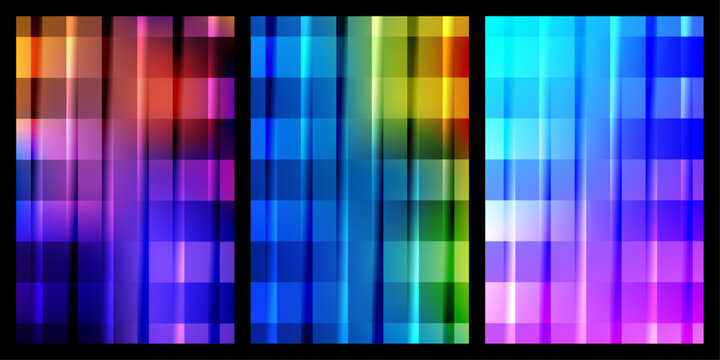 Futuristic Gradient Shapes &ndash; Blurred Sphere Poster Set. Abstract Gradient Round Shapes &ndash; Futuristic Creative Poster Set.
