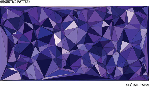 Abstract geometric background with blue triangular shapes, low poly style pattern for wallpaper, banner or web design