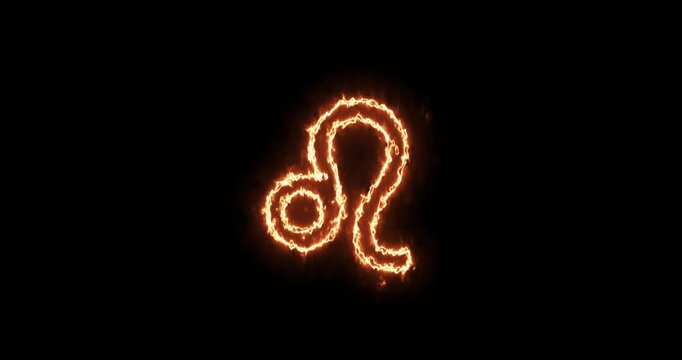 Seamless looped animation of a rotating Leo astrological sign in a modern universe. This looping video background delivers a premium look for VJ graphics.