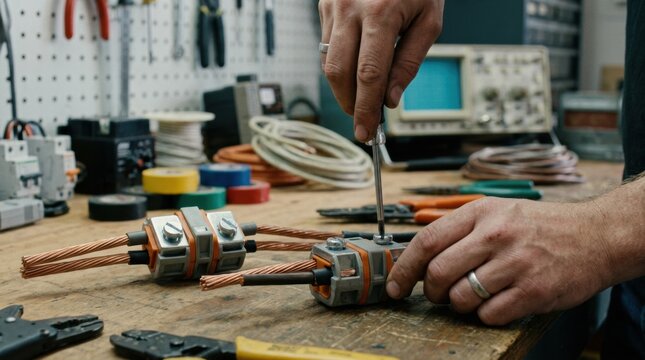 Medium frame featuring screwclamp inline connectors demonstrating easy installation and firm conductor clamping for durable electrical circuits.