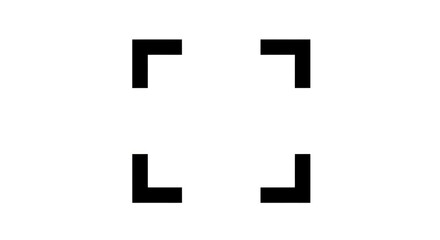 Obraz premium Black Corner Brackets Symbol on White Background.