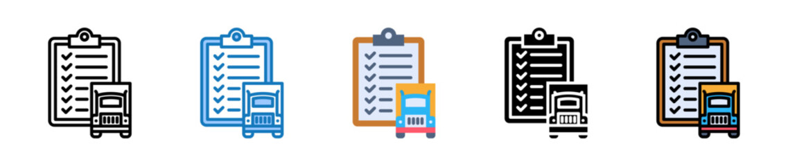 Cargo Manifest multiple style icons set design vector illustration.  © Awe Vector