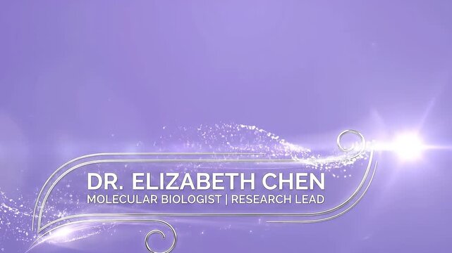 A lower-third text element sliding in smoothly with elegant line work on a solid lavender background Videos