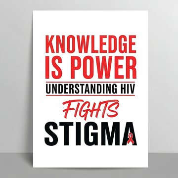 Inspiring message about knowledge and understanding fighting stigma concept