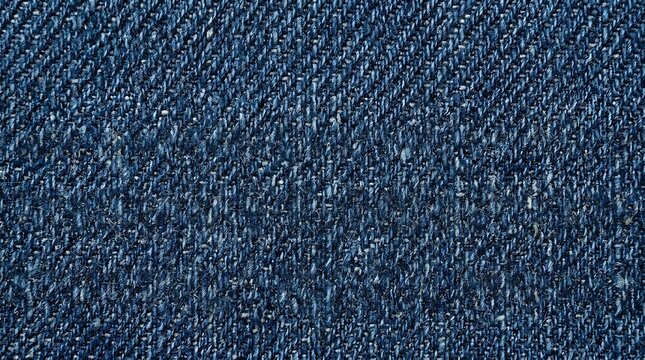 Closeup of classic blue denim textile fabric texture background