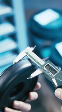 Industry line quality check with measuring tool