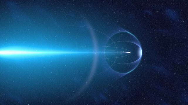 Interstellar Plasma Spacecraft Crossing Cosmic Dust Near Light Speed Loop