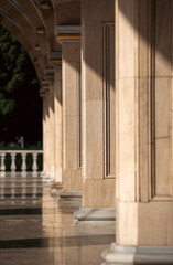 Obraz premium stone columns of traditional Islamic mosque in Grozny Chechnya