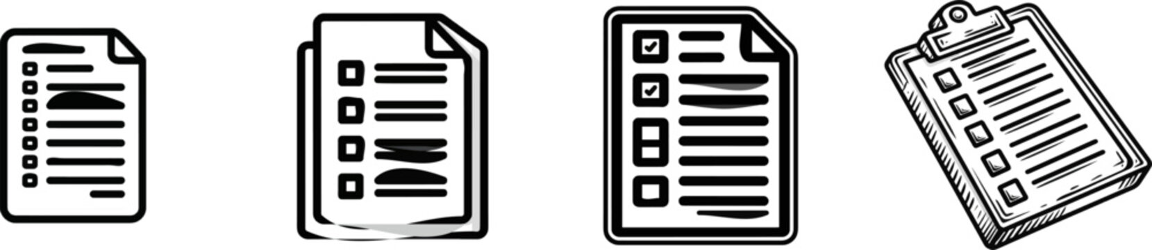 This professional icon represents an enterprise system activity log document layout with small date indicator checkboxes, featuring clean geometric vector lines on a white background for technical