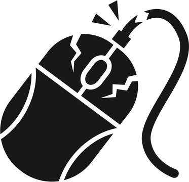 broken computer mouse icon
