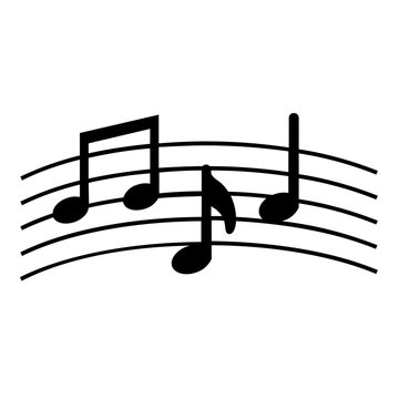 Twin Black Musical Note Symbo