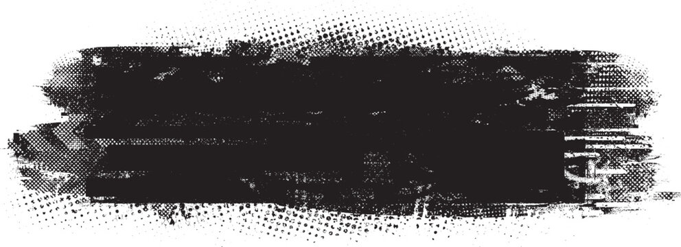 Grunge brush stroke banner with rough edges - abstract paint stroke for typography overlay. Bold brush stroke strip for web header or cover design. Textured element for design template , social media.
