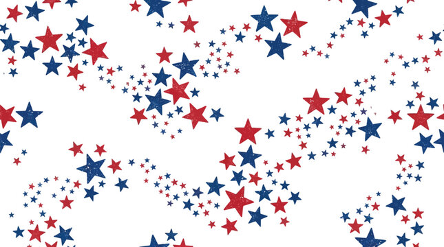 Stars pattern creates a festive background for patriotic holiday celebrations.
