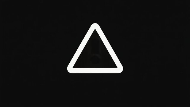 Minimalist black triangle animation on a black background for abstract design and motion graphics
