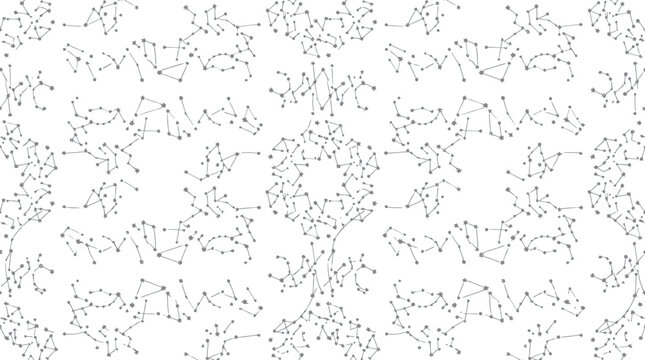 Geometric lines form a delicate network pattern that repeats seamlessly across a clean white background.