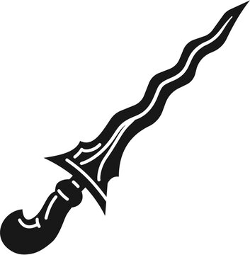 Kris dagger silhouette 