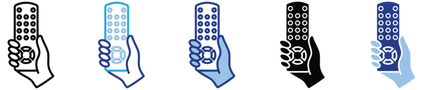 Remote Control icon set multiple style collection
