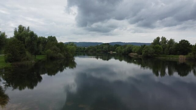 clouds over the lake