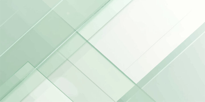 Abstract geometric green background featuring a modern 3d cube pattern with light reflecting off glass and metal tile structures for an architectural design concept.