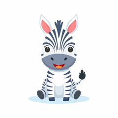 Obraz premium Süßes kleines Zebra als Vektor