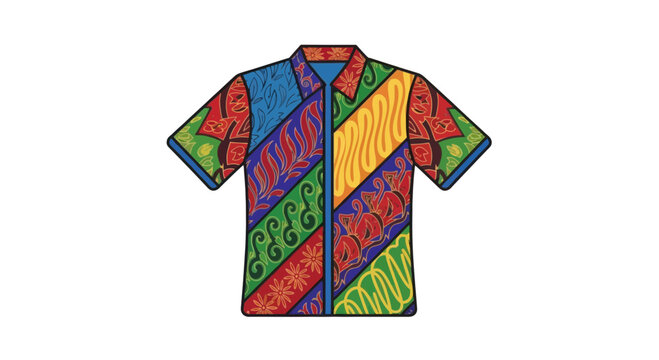 Colorful Batik Shirt Fashion Apparel
