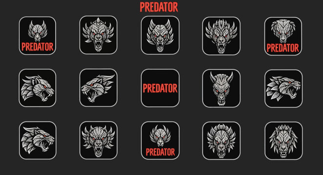 Predator Logo Icon Graphic Design.