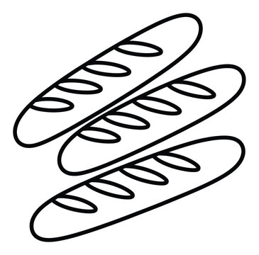 French Baguette Vector Illustration