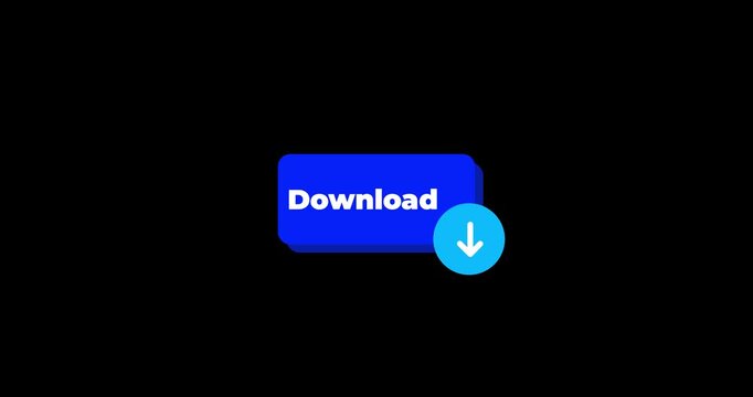 Get instant access now click the download button for quick data retrieval and file transfer animation. Motion graphics of update concept on a transparent background
