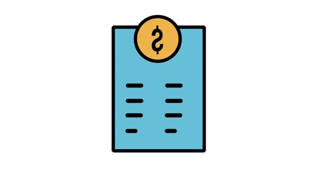 Animated icon of a vertical data checklist page displaying a question mark icon, representing pending audit questions, missing details, survey review.