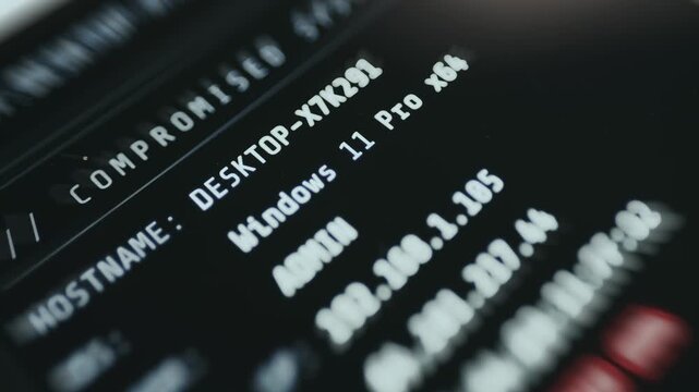Screen indicating a compromised system, CPU hijacked 99 percent