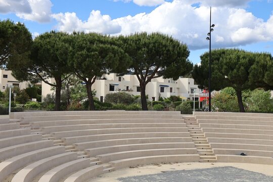 Amphith&eacute;&acirc;tre de l'Estelan, ville de Bormes les Mimosas, d&eacute;partement du Var, France