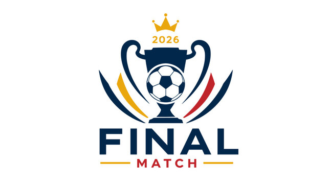 Soccer Trophy Victory Final Match Cup.