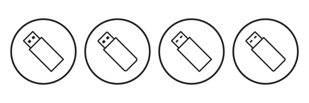 Usb icon logo design. Flash disk sign and symbol. flash drive sign. usb charging.