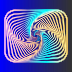 Naklejka premium abstraction, dance of a geometric shape—a square, multicolored, illustration, mathematics and physicss 22.05.2026