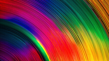 Naklejka premium Extreme macro of compact disc grooves glowing in concentric rainbow color arcs
