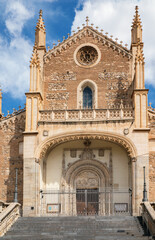 Obraz premium Parish Church of San Jeronimo El Real in Madrid, Spain. The church was built at the beginning of the 16th century in the Spanish Gothic style and is located next to the Prado Museum.