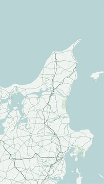 Modern minimalist vector map of Aalborg, Denmark. High-quality scalable illustration of Aalborg city grid, Limfjorden waterfront, N&oslash;rresundby for posters and design.