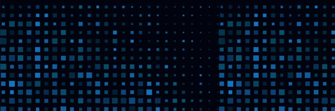 Donkerblauwe vector moderne geometrische cirkel abstracte achtergrond. Gestempelde structuursjabloon. Geometrisch patroon in halftoonstijl met verloop.