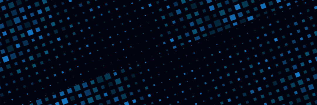 Donkerblauwe vector moderne geometrische cirkel abstracte achtergrond. Gestempelde structuursjabloon. Geometrisch patroon in halftoonstijl met verloop.