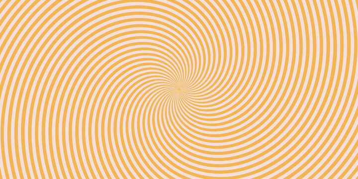 Golden spiral optical illusion with concentric curved lines creating hypnotic motion, abstract retro vortex background for posters, music covers, branding projects, wallpapers and digital art