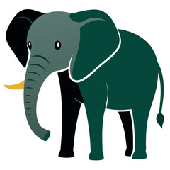 Fototapeta premium Elephant cartoon isolated on white background