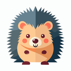Fototapeta premium Cute Cartoon Hedgehog Illustration