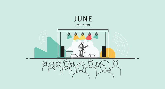 Live concert stage performance featuring musicians and audience.