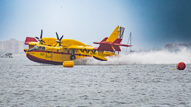 Canadair CL-215 fllying exhibition (San Javier, Spain)