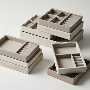 3d render of a house. stackable ring trays