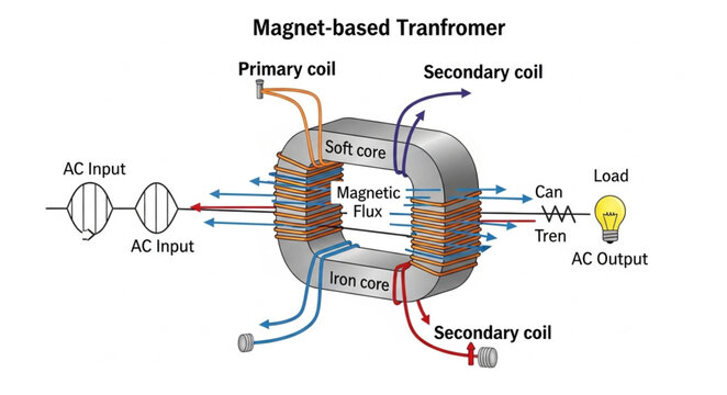 Magnet based Transformer Electrical Device.