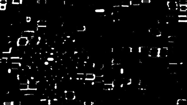 Abstract Monochrome Pixel Distortion Loop